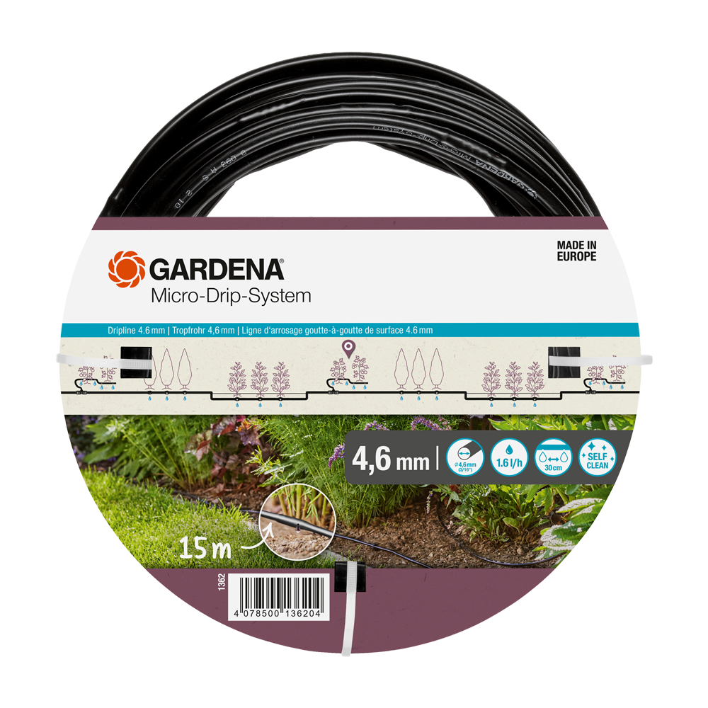 Gardena Mikro Drypslange 15 meter til bede og afgrøder