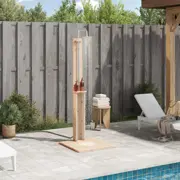 Udendørs bruser Naturfarvet 75 x 76 x 217 cm Massivt fyrretræ fra Boligcenter
