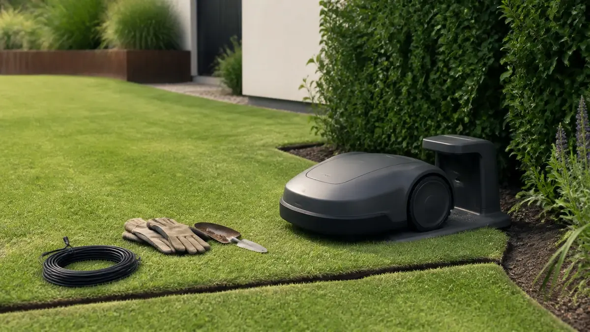 Robotplæneklipper installation