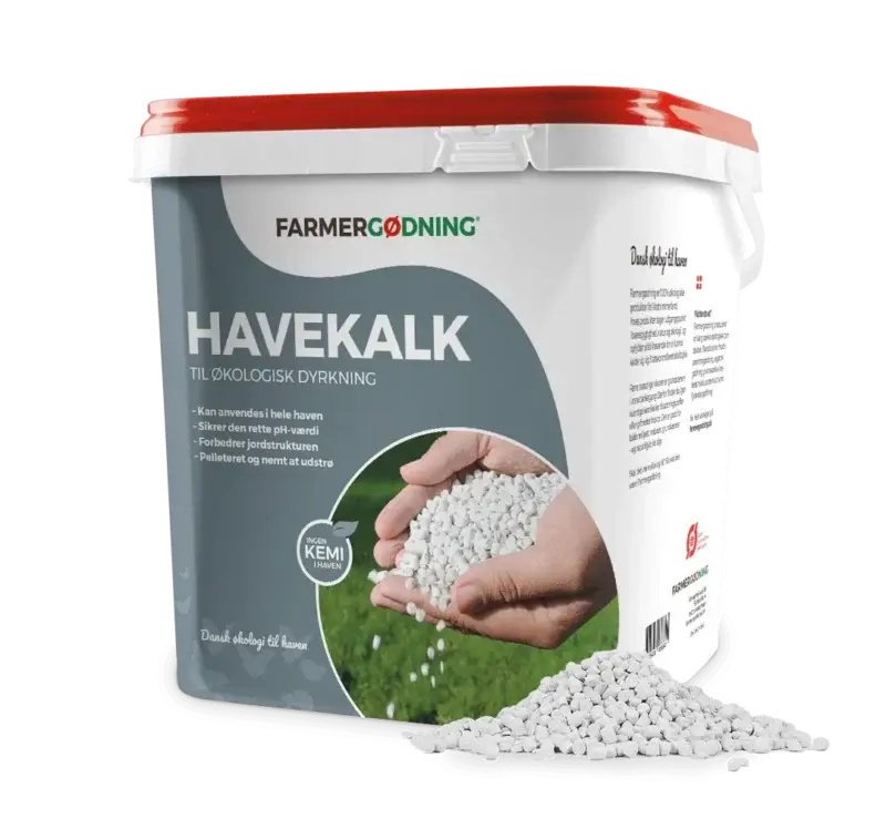 Økologisk havekalk i piller 5 liter spand